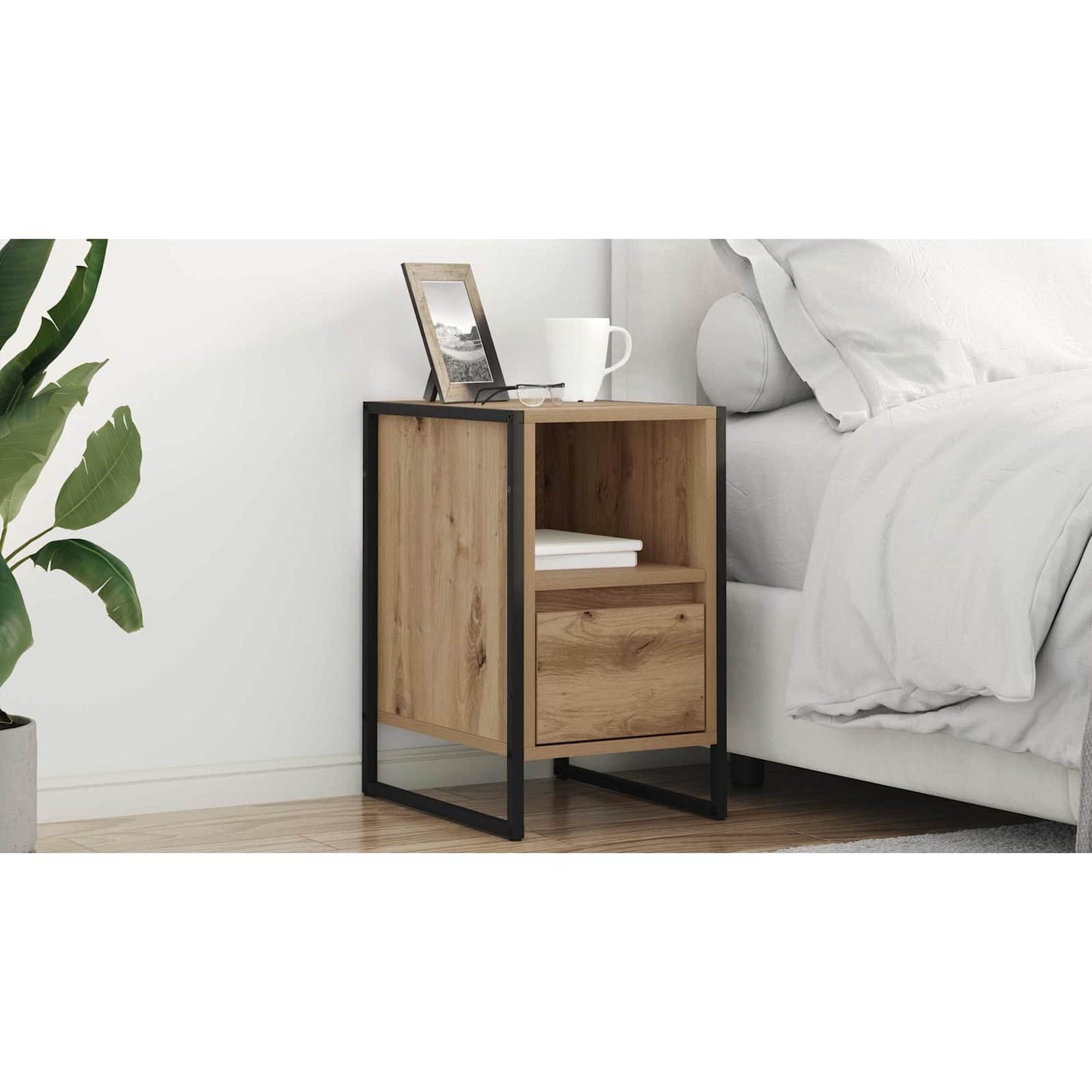 Bedside Table Artisian Oak 39.5 x 30 x 50 cm Engineered Wood