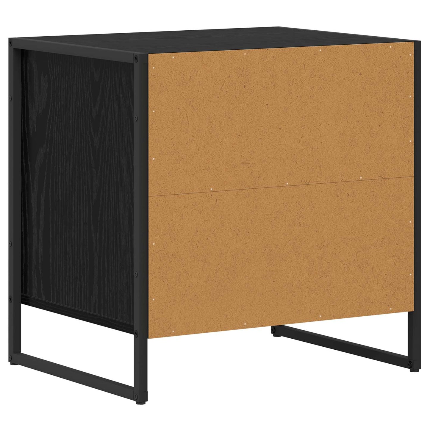 Bedside Table 2 pcs Black Oak 50 x 39.5 x 50 cm Engineered Wood