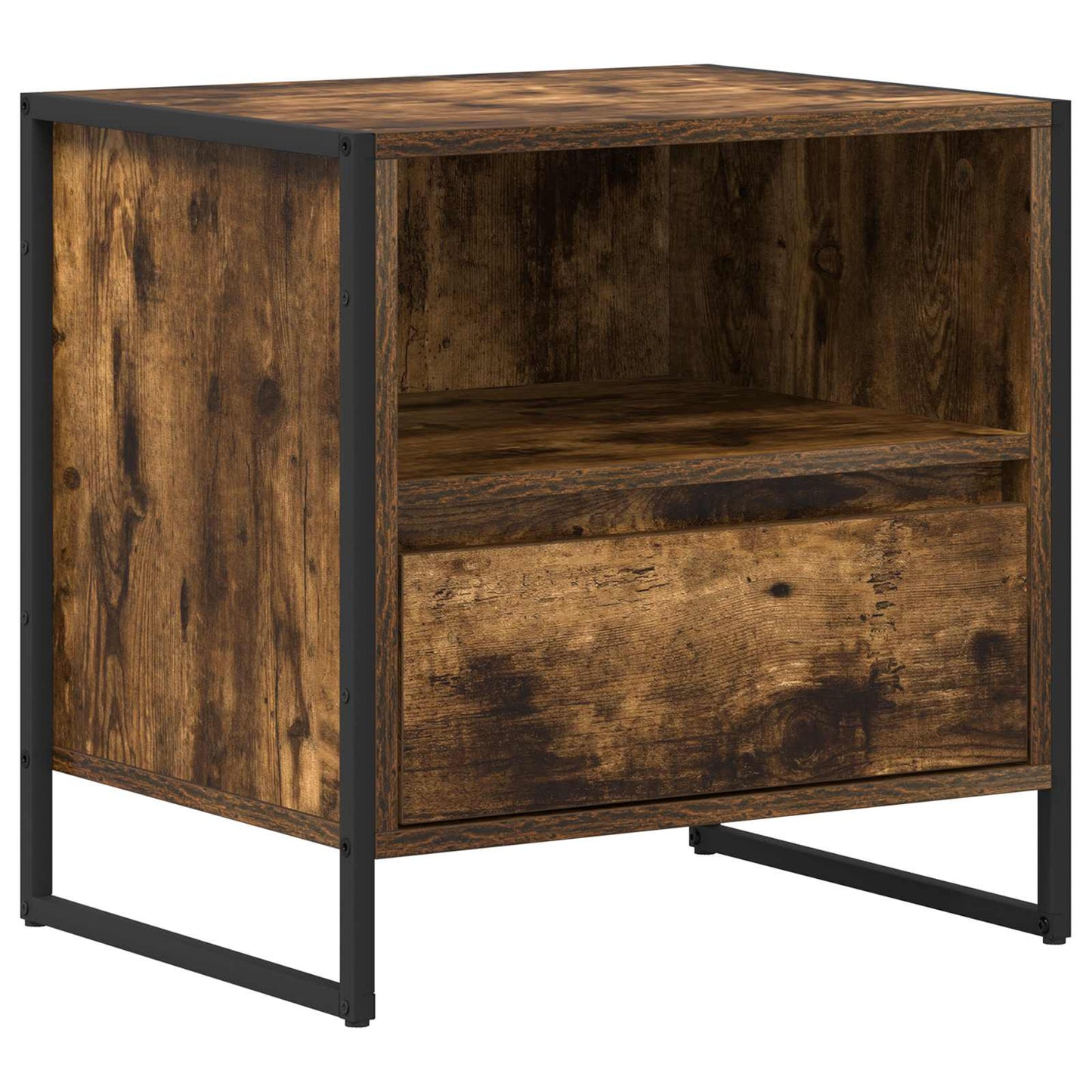 Bedside Table 2 pcs Smoke Oak 50 x 39.5 x 50 cm Engineered Wood