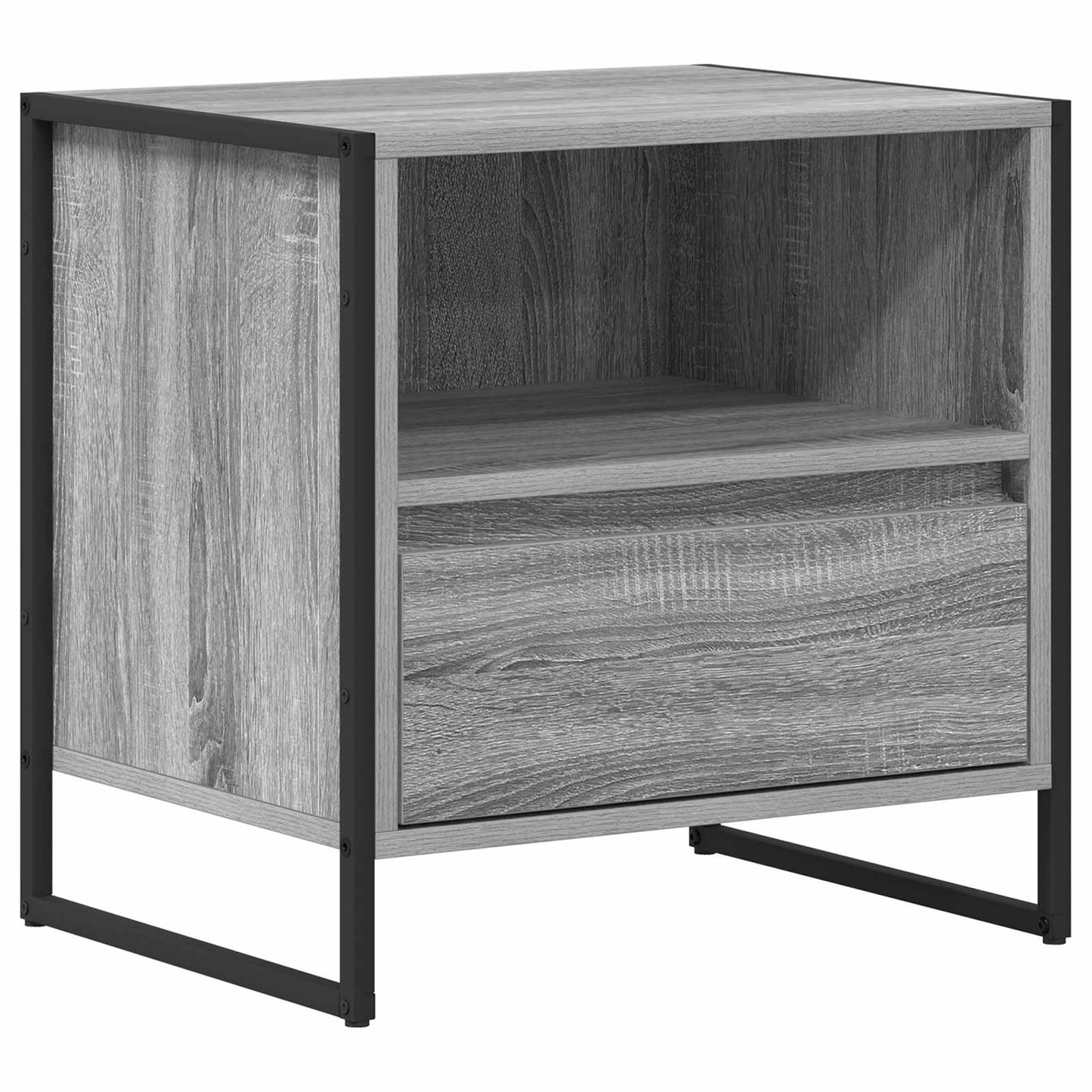 Bedside Table with Drawer 2 pcs Grey Sonoma 50 x 39.5 x 50 cm