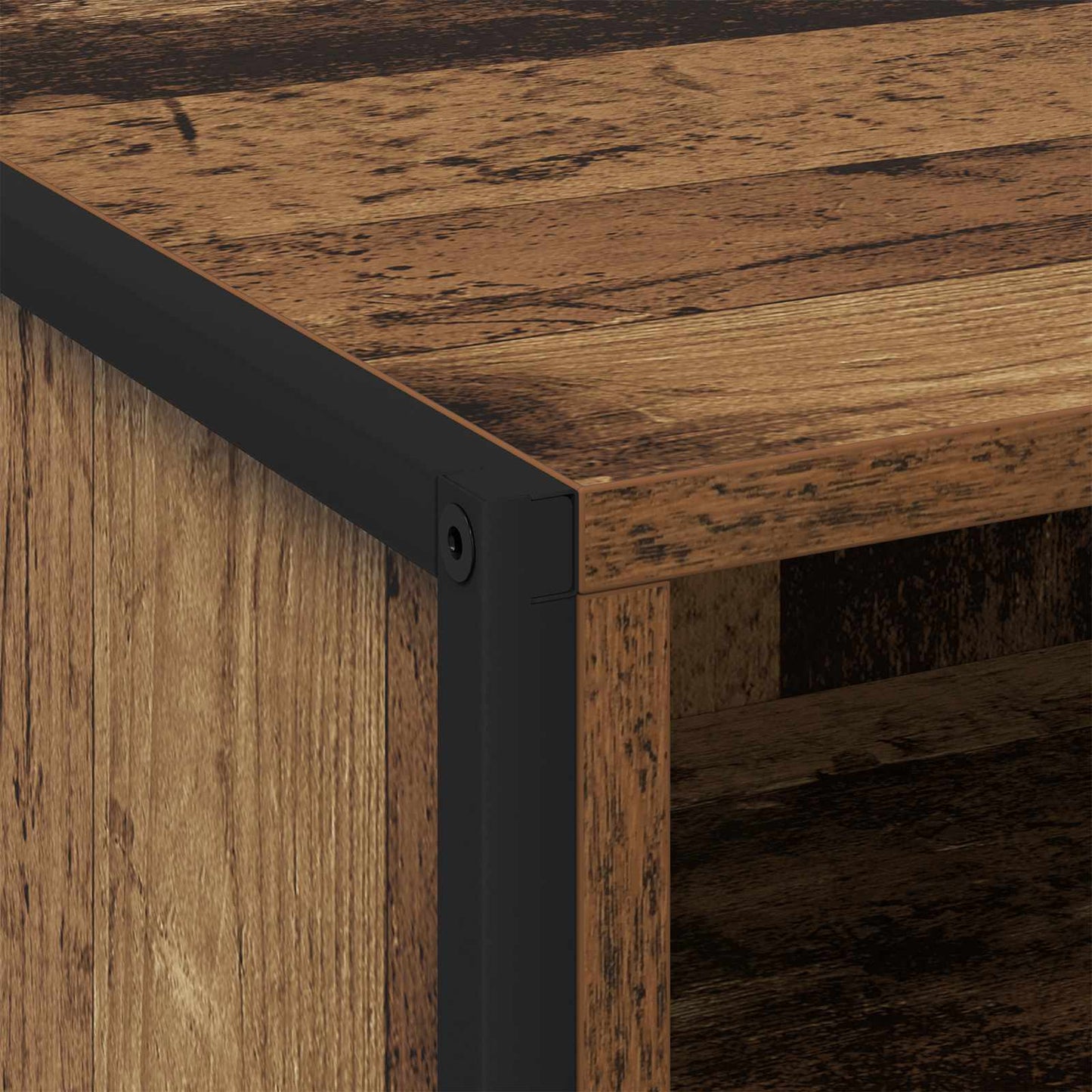 Bedside Table 2 pcs Old Wood 50 x 39.5 x 50 cm Engineered Wood