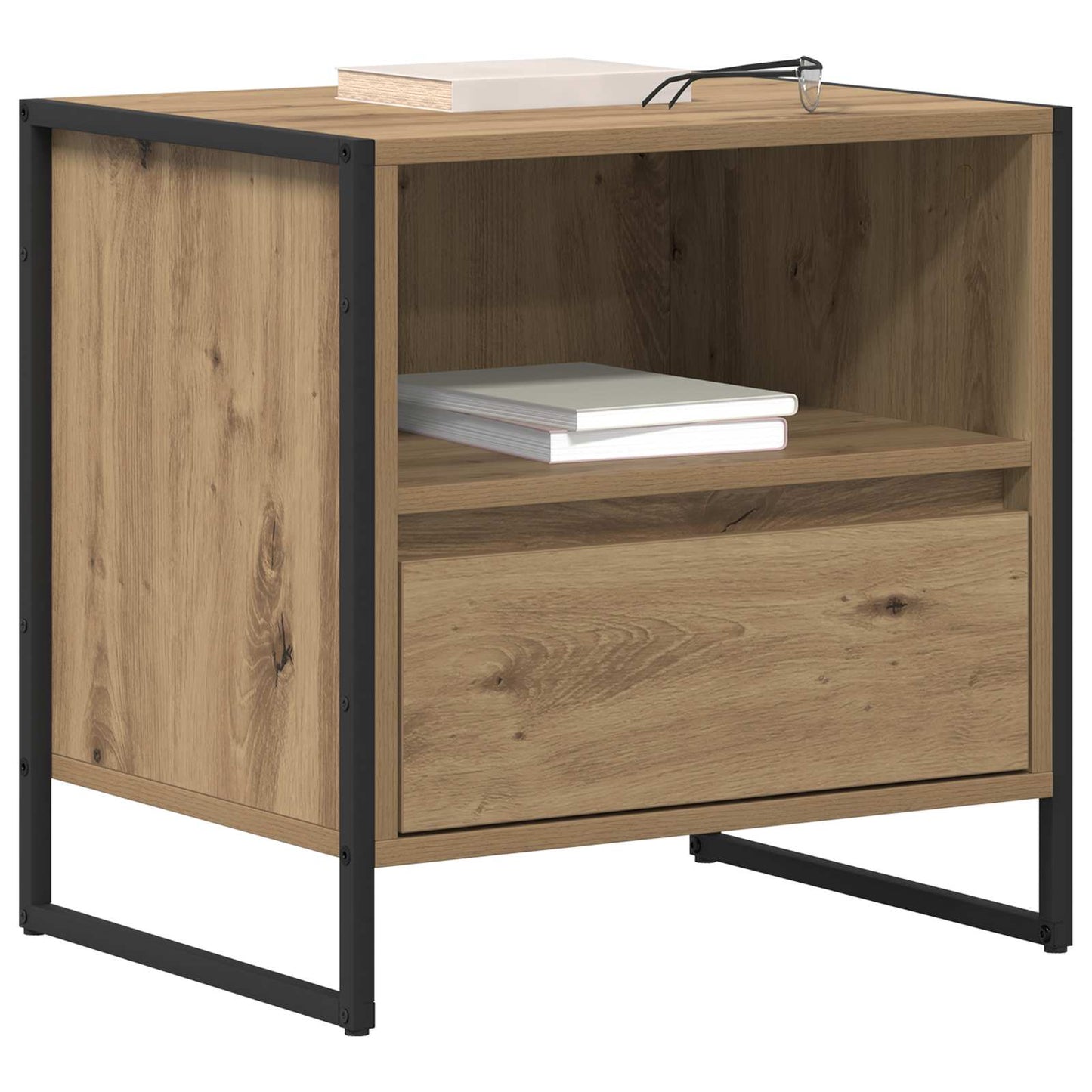 Bedside Table Artisian Oak 50 x 39.5 x 50 cm Engineered Wood