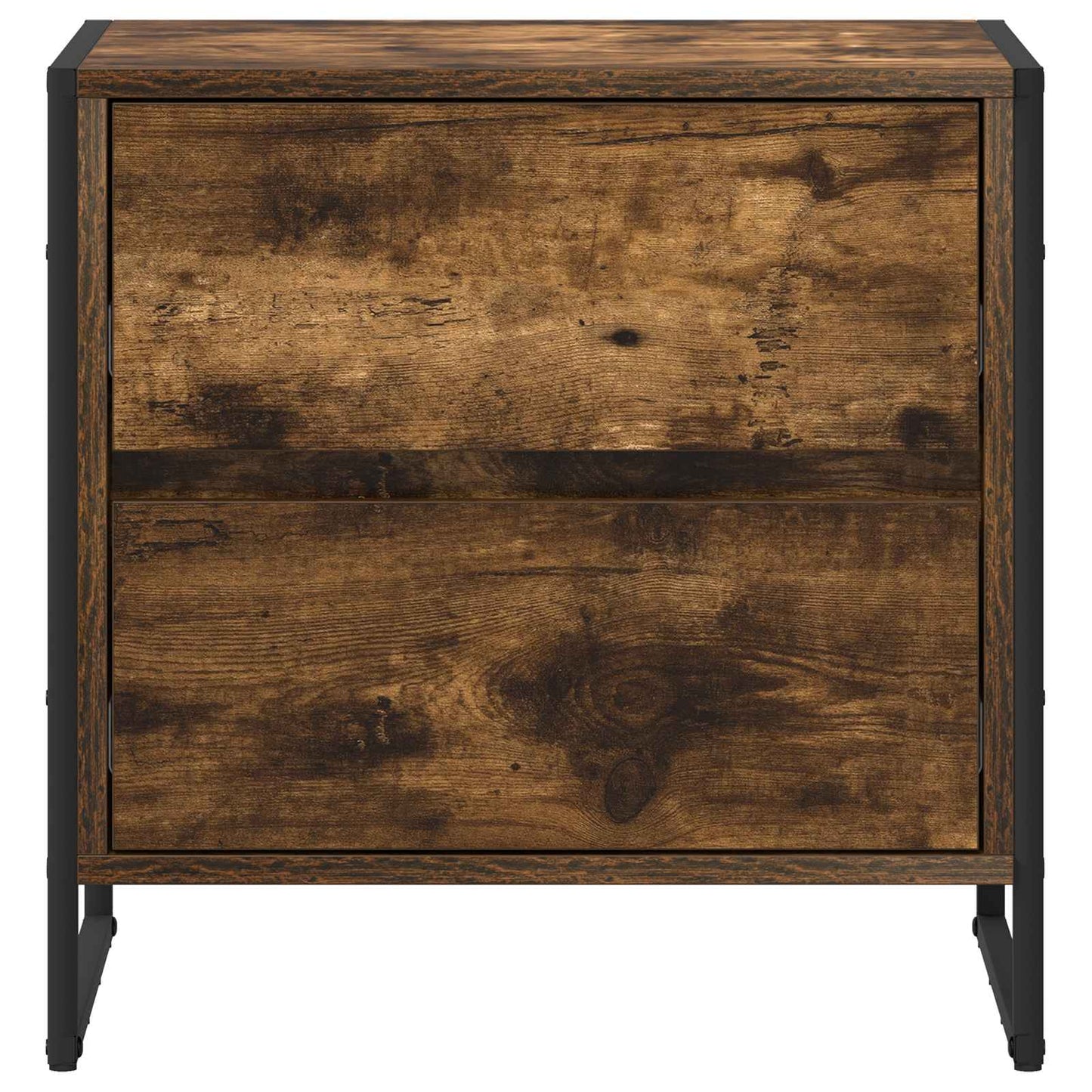 Bedside Table Smoke Oak 50 x 39.5 x 50 cm Engineered Wood