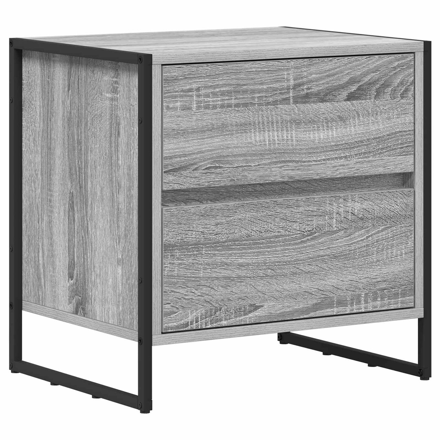 Bedside Table with Drawer 2 pcs Grey Sonoma 50 x 39.5 x 50 cm