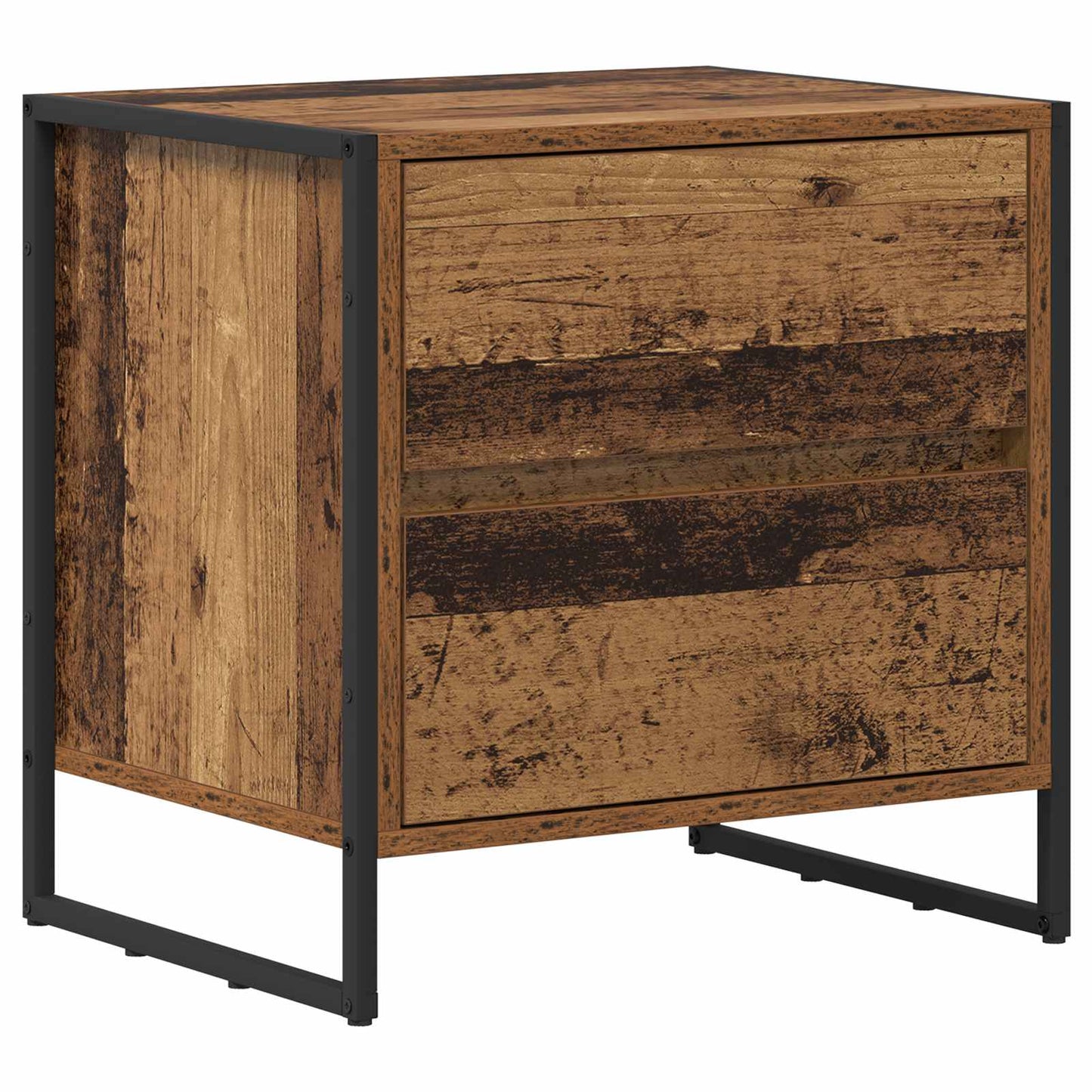 Bedside Table 2 pcs Old Wood 50 x 39.5 x 50 cm Engineered Wood