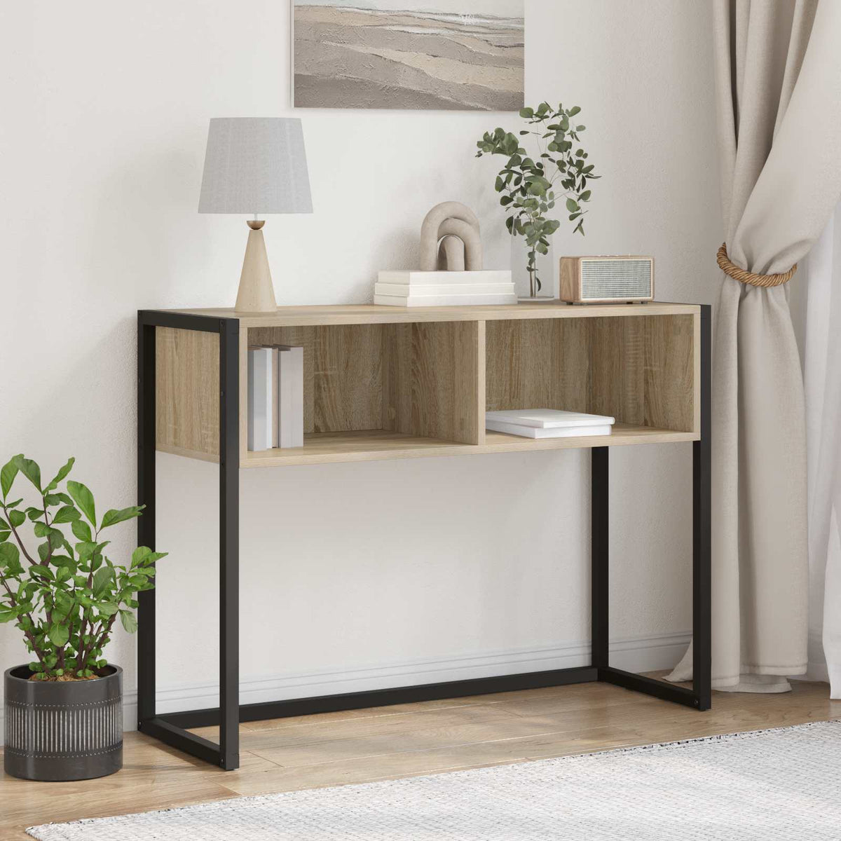 End Table Sonoma Oak 100 x 36 x 75 cm Engineered Wood