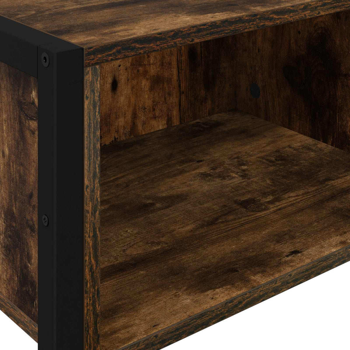 End Table Smoked Oak 100 x 36 x 75 cm Engineered Wood