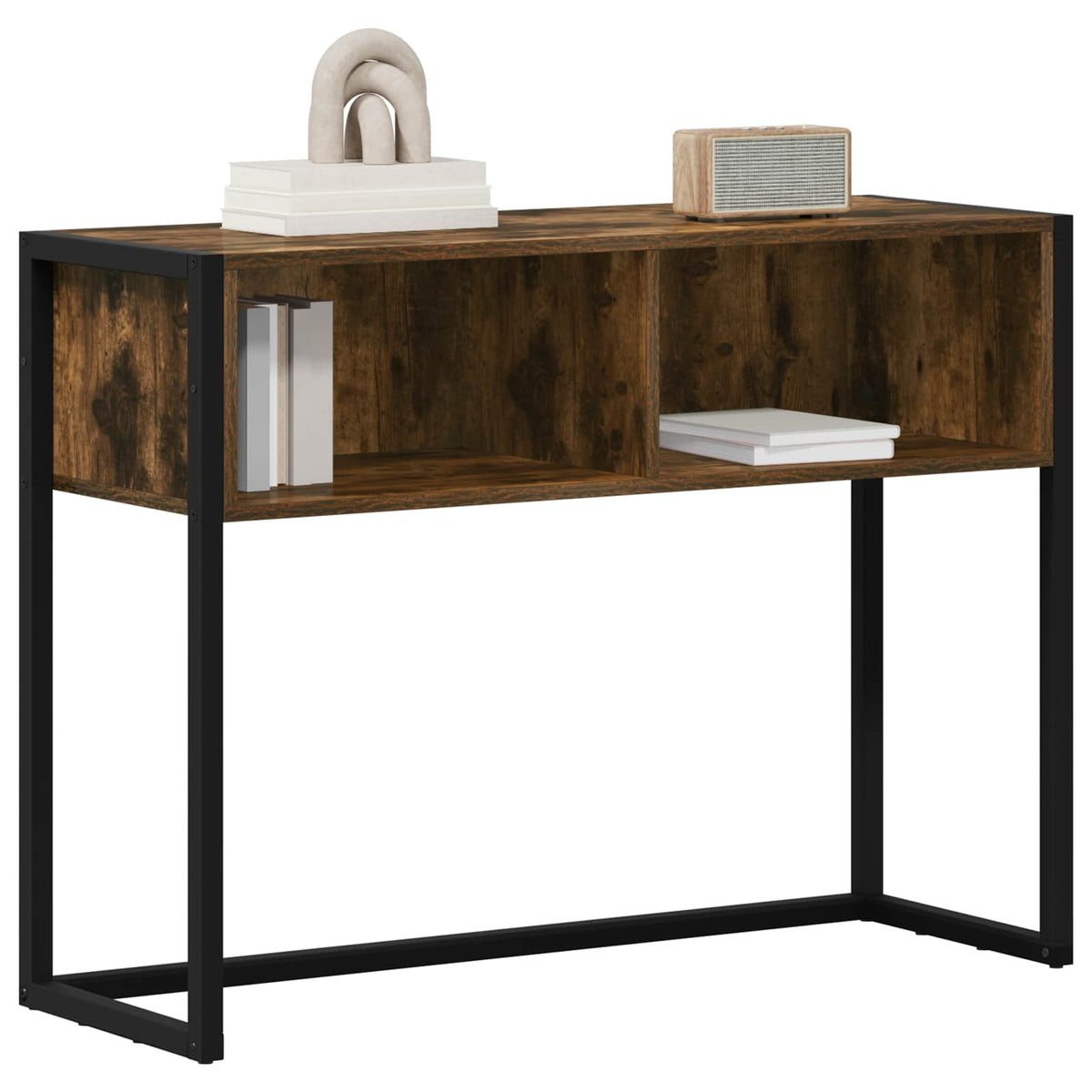 End Table Smoked Oak 100 x 36 x 75 cm Engineered Wood