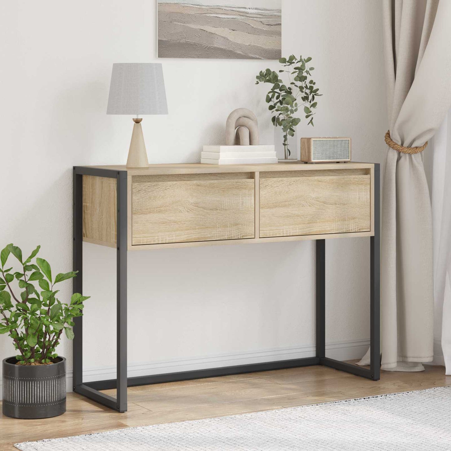 End Table Sonoma 100 x 36 x 75 cm Engineered Wood