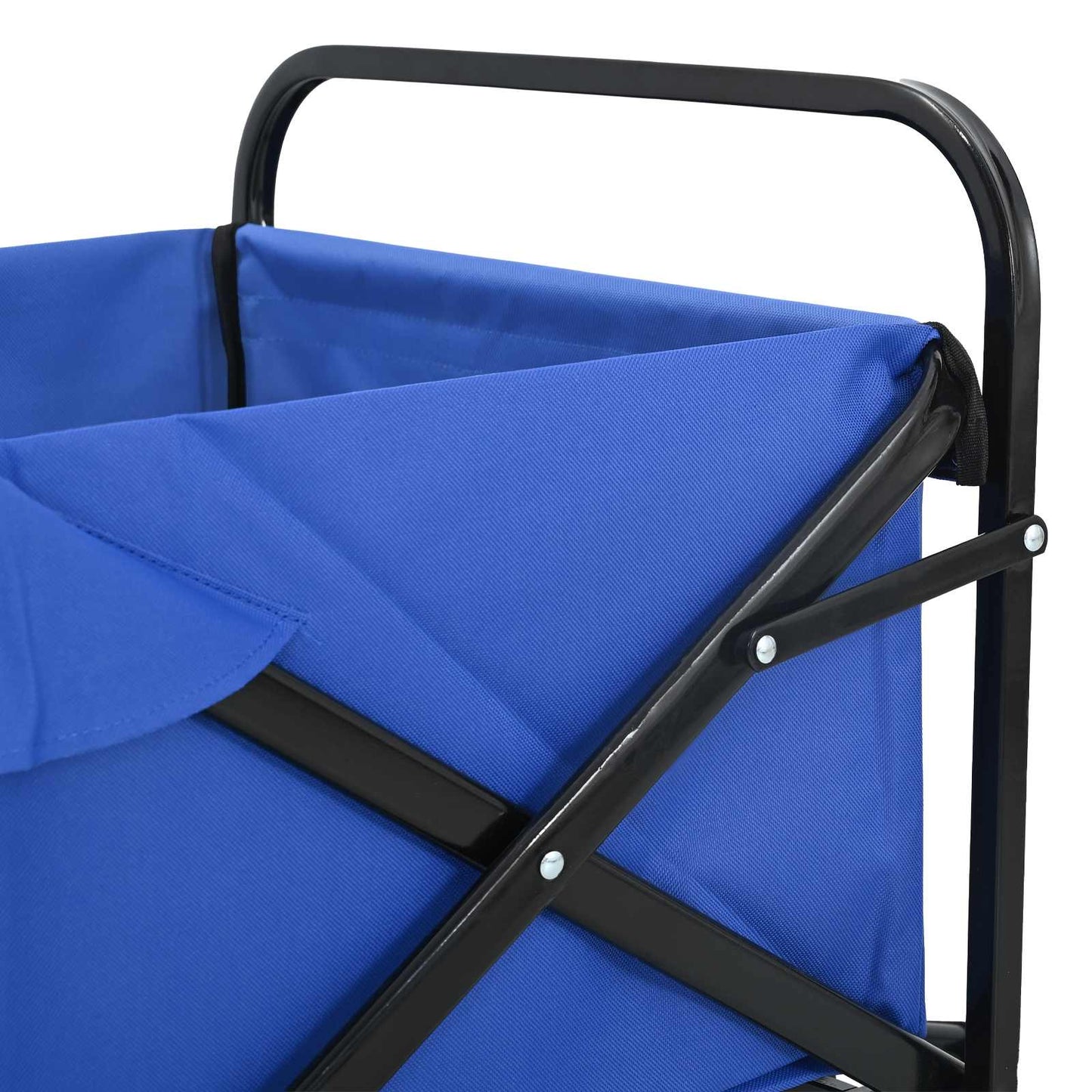 Folding Wagon Blue 89 x 63 x 96 cm Steel and Polyester Oxford