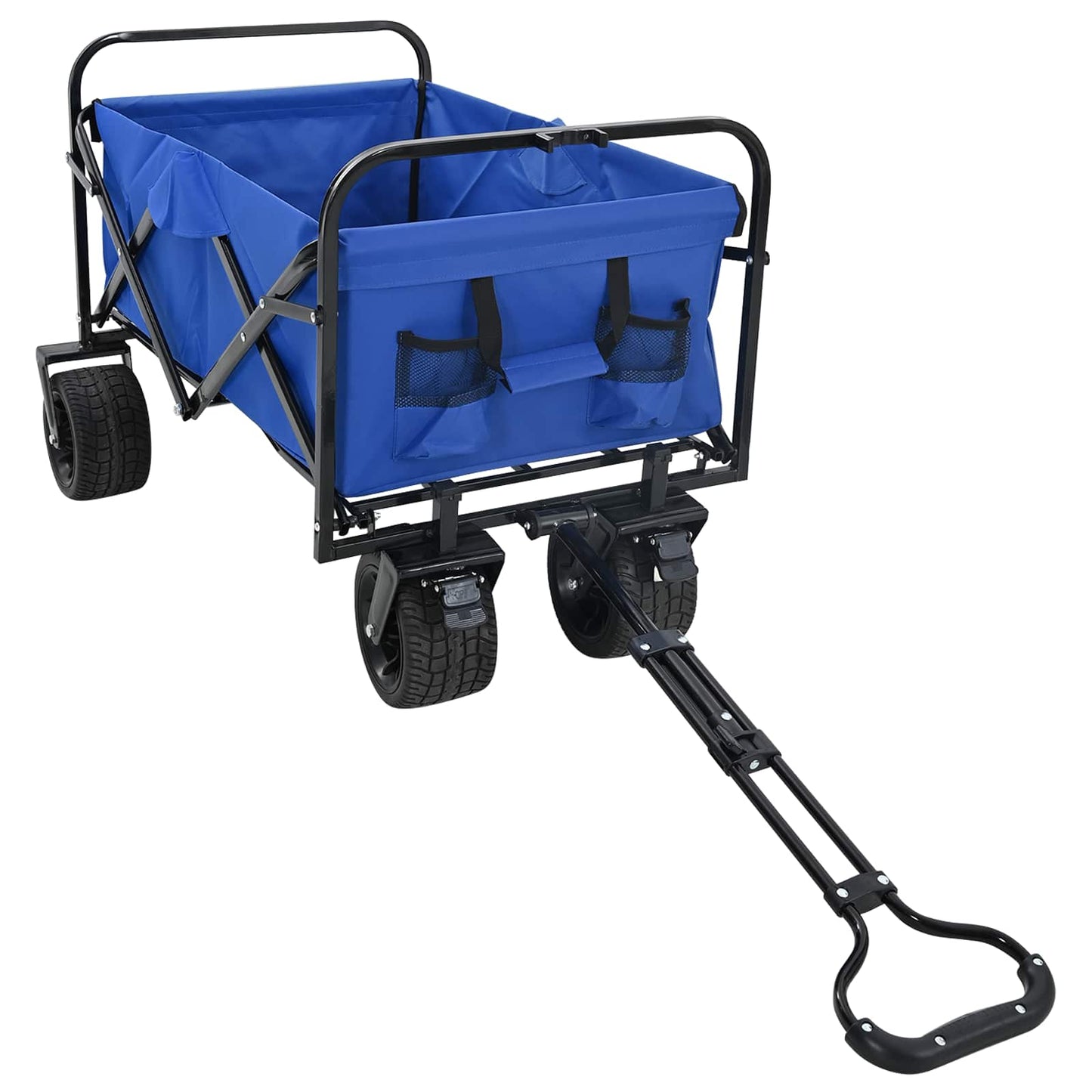 Folding Wagon Blue 89 x 63 x 96 cm Steel and Polyester Oxford