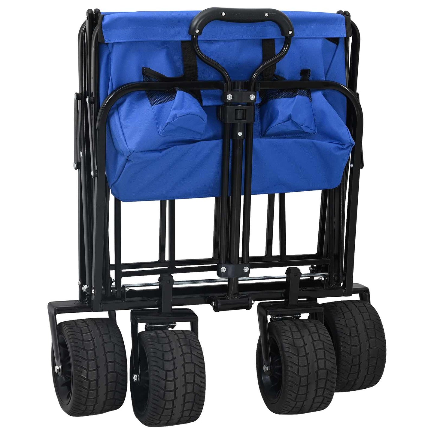 Folding Wagon Blue 89 x 63 x 96 cm Steel and Polyester Oxford