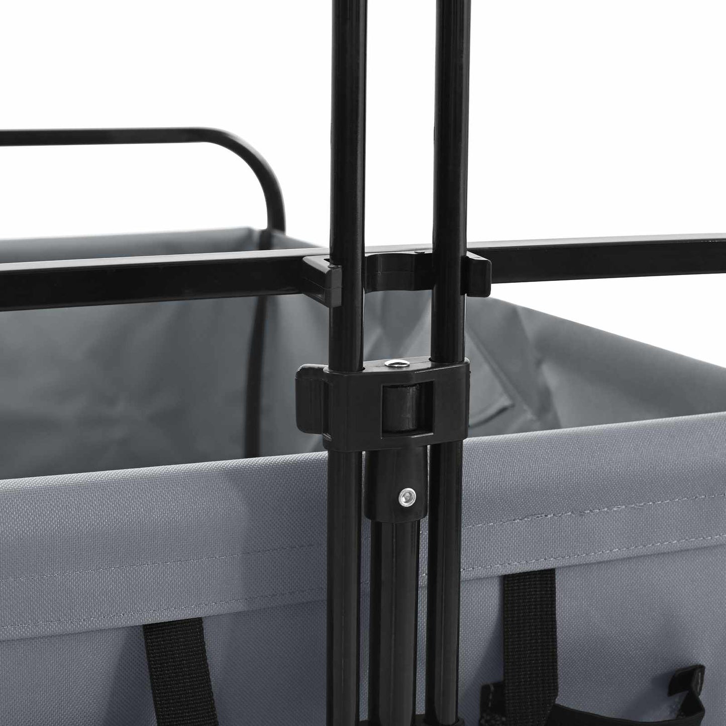 Folding Wagon Grey 89 x 63 x 96 cm Steel and Polyester Oxford