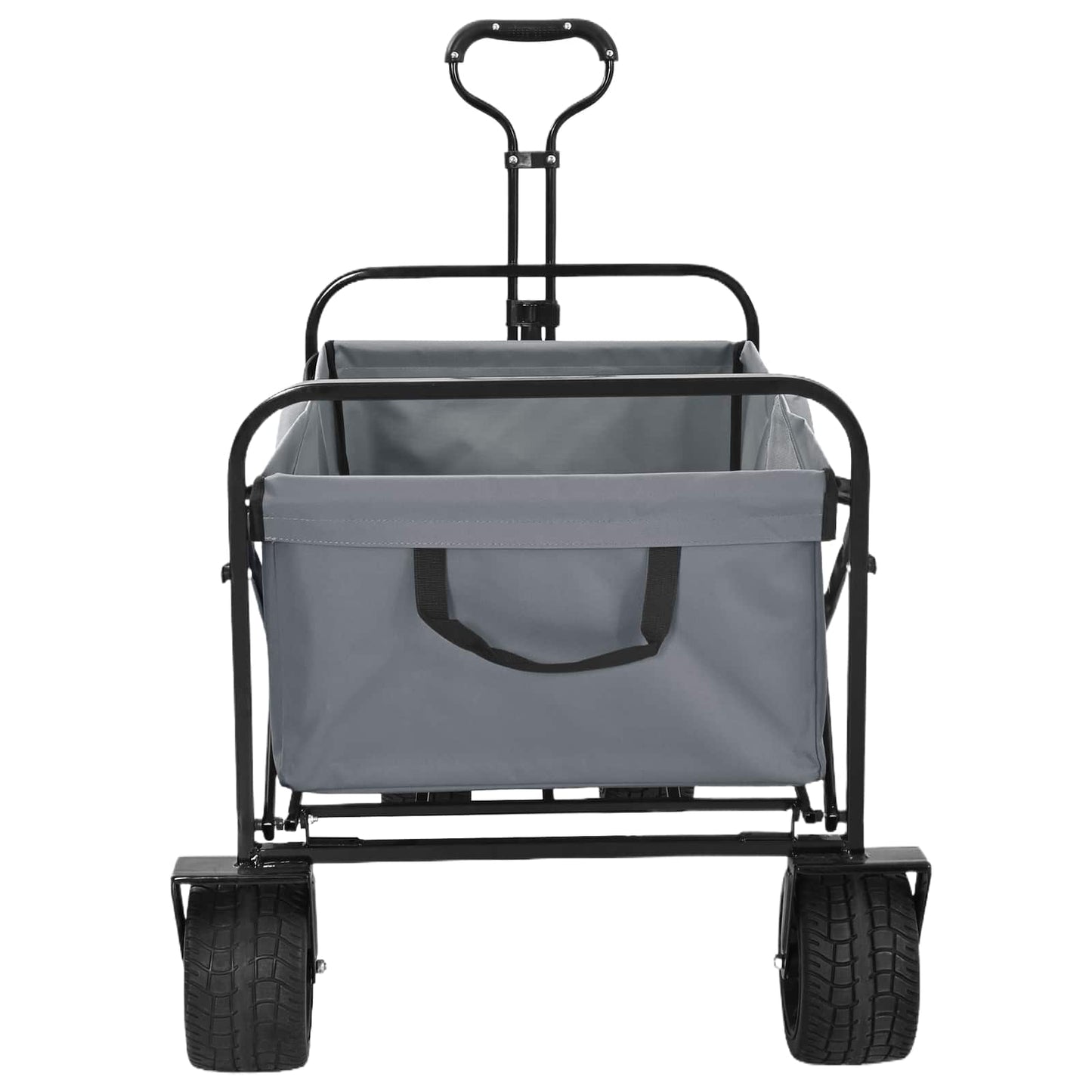 Folding Wagon Grey 89 x 63 x 96 cm Steel and Polyester Oxford