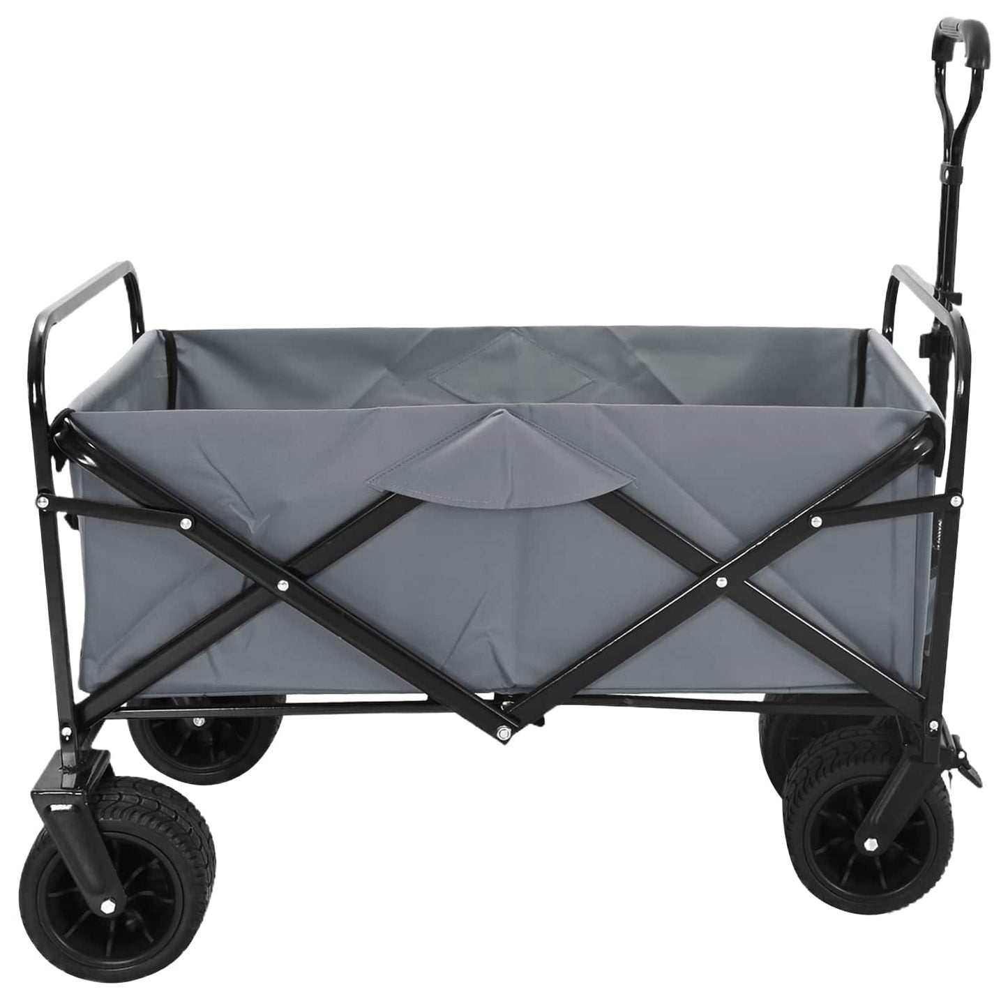 Folding Wagon Grey 89 x 63 x 96 cm Steel and Polyester Oxford