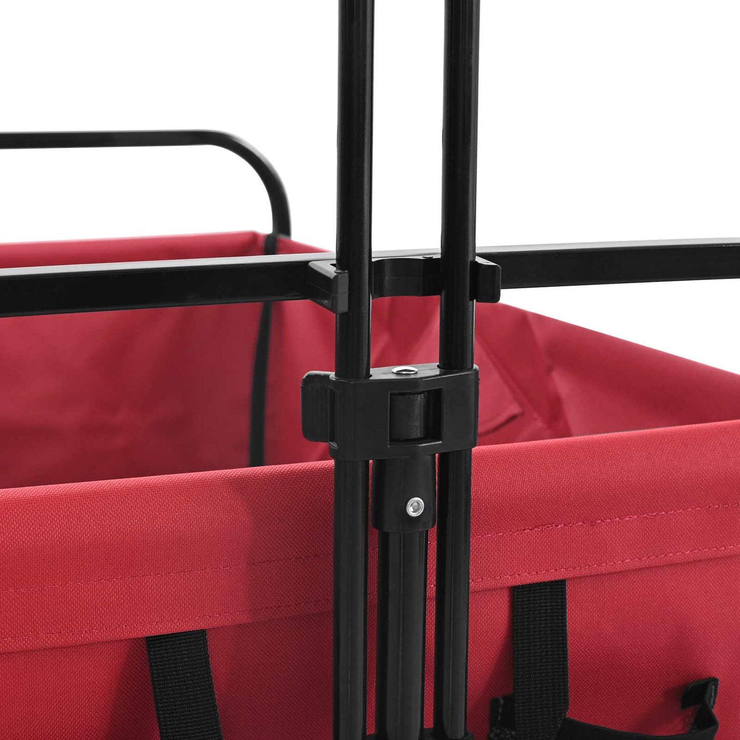 Folding Wagon Red 89 x 63 x 96 cm Steel and Polyester Oxford