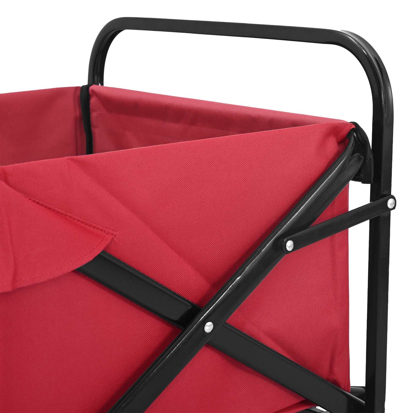 Folding Wagon Red 89 x 63 x 96 cm Steel and Polyester Oxford
