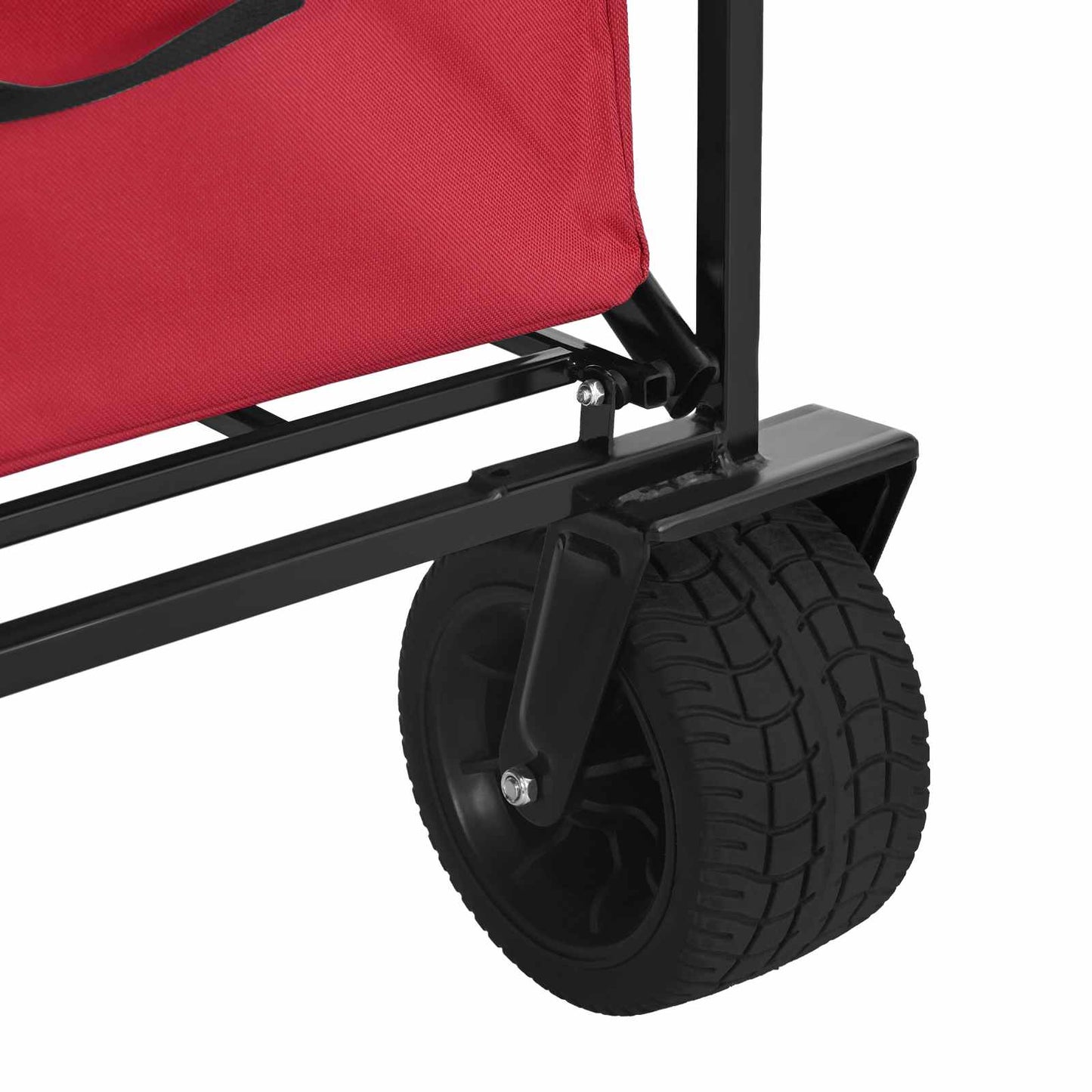 Folding Wagon Red 89 x 63 x 96 cm Steel and Polyester Oxford