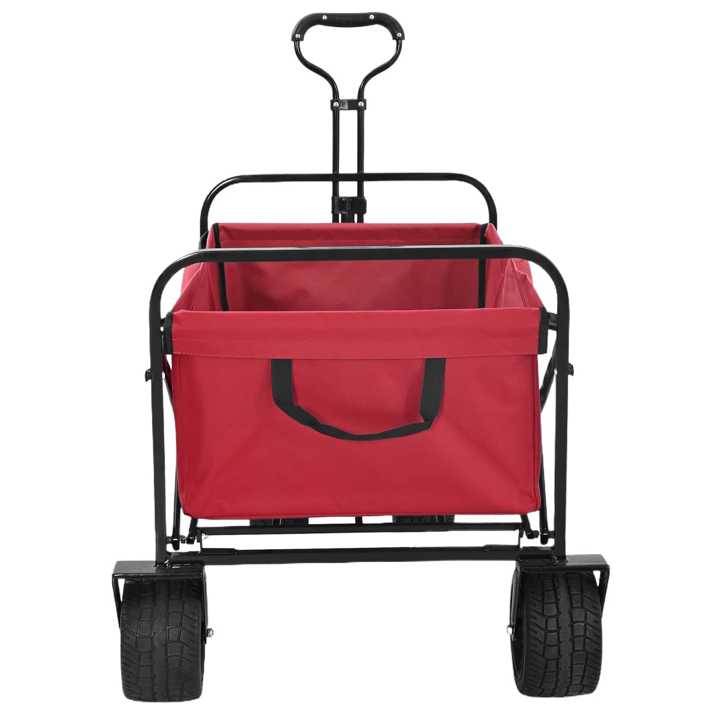 Folding Wagon Red 89 x 63 x 96 cm Steel and Polyester Oxford