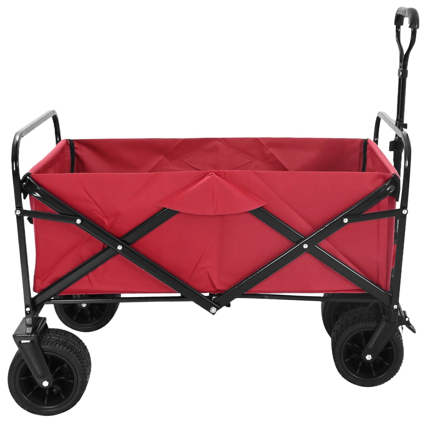 Folding Wagon Red 89 x 63 x 96 cm Steel and Polyester Oxford