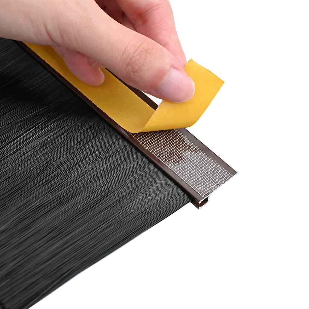 Self-adhesive Door Brush Seals 2 pcs Brown 100 cm