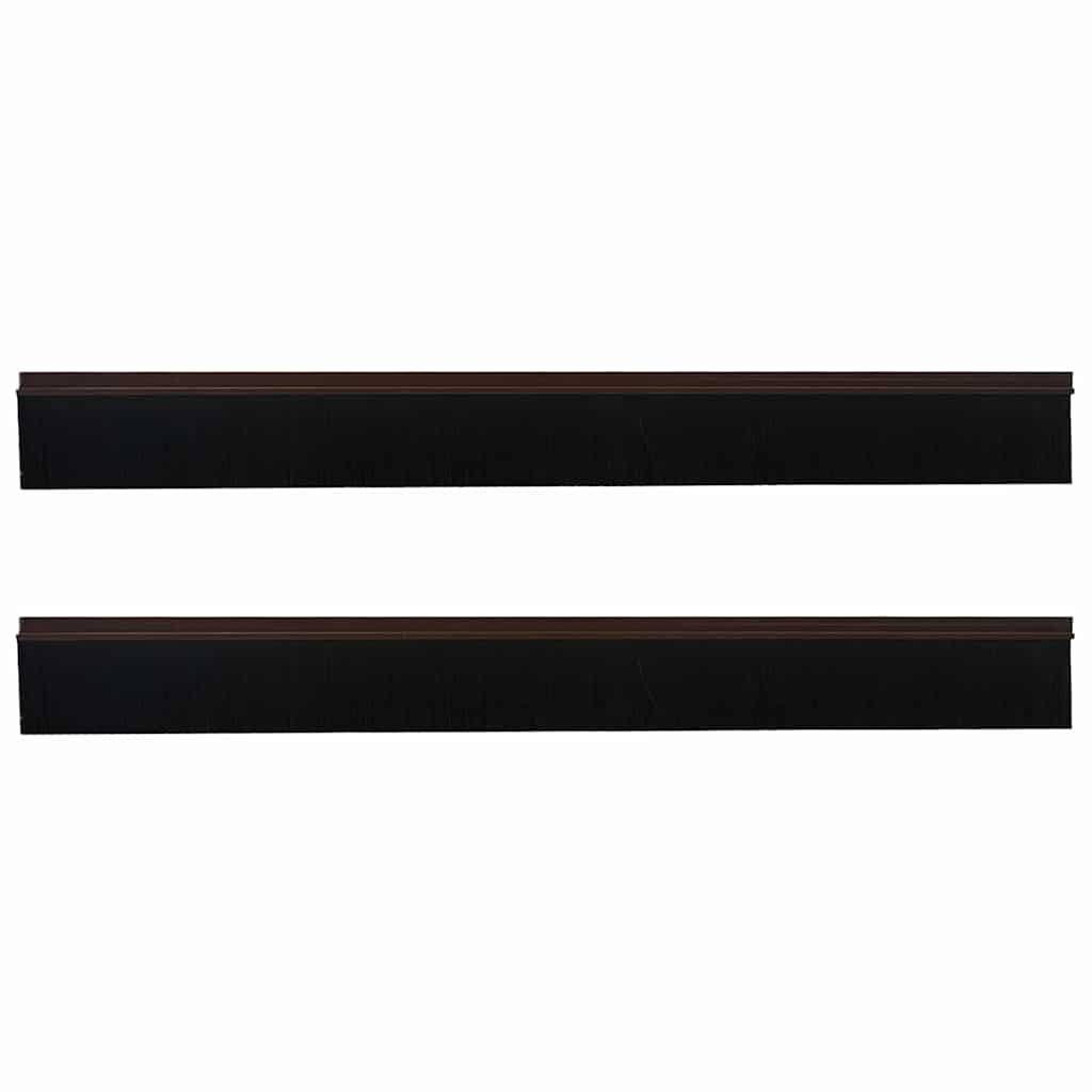 Self-adhesive Door Brush Seals 2 pcs Brown 100 cm