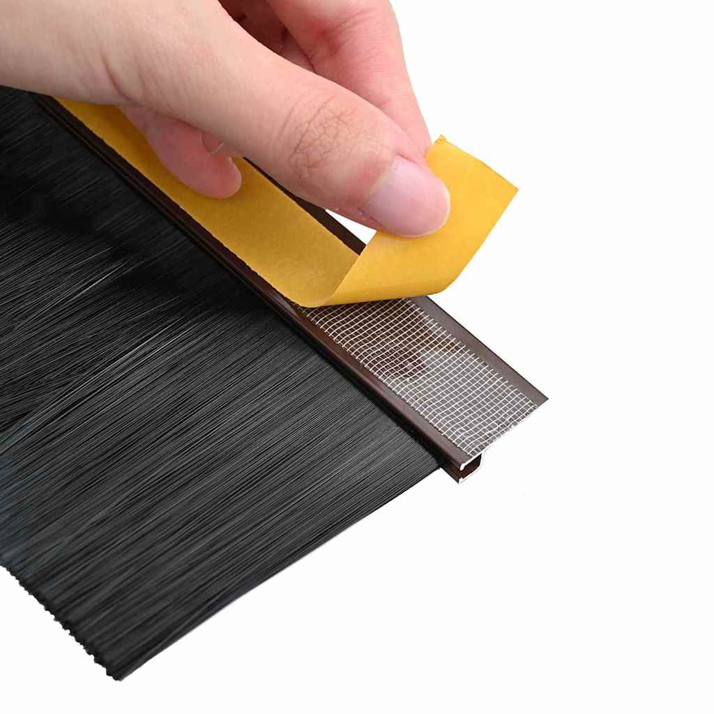 Self-adhesive Door Brush Seals 6 pcs Brown 100 cm