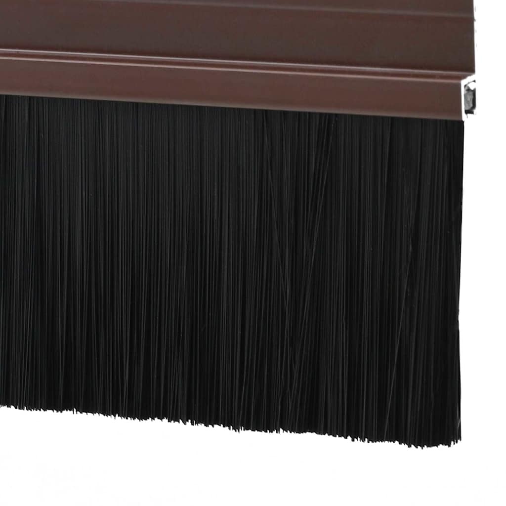 Self-adhesive Door Brush Seals 12 pcs Brown 100 cm