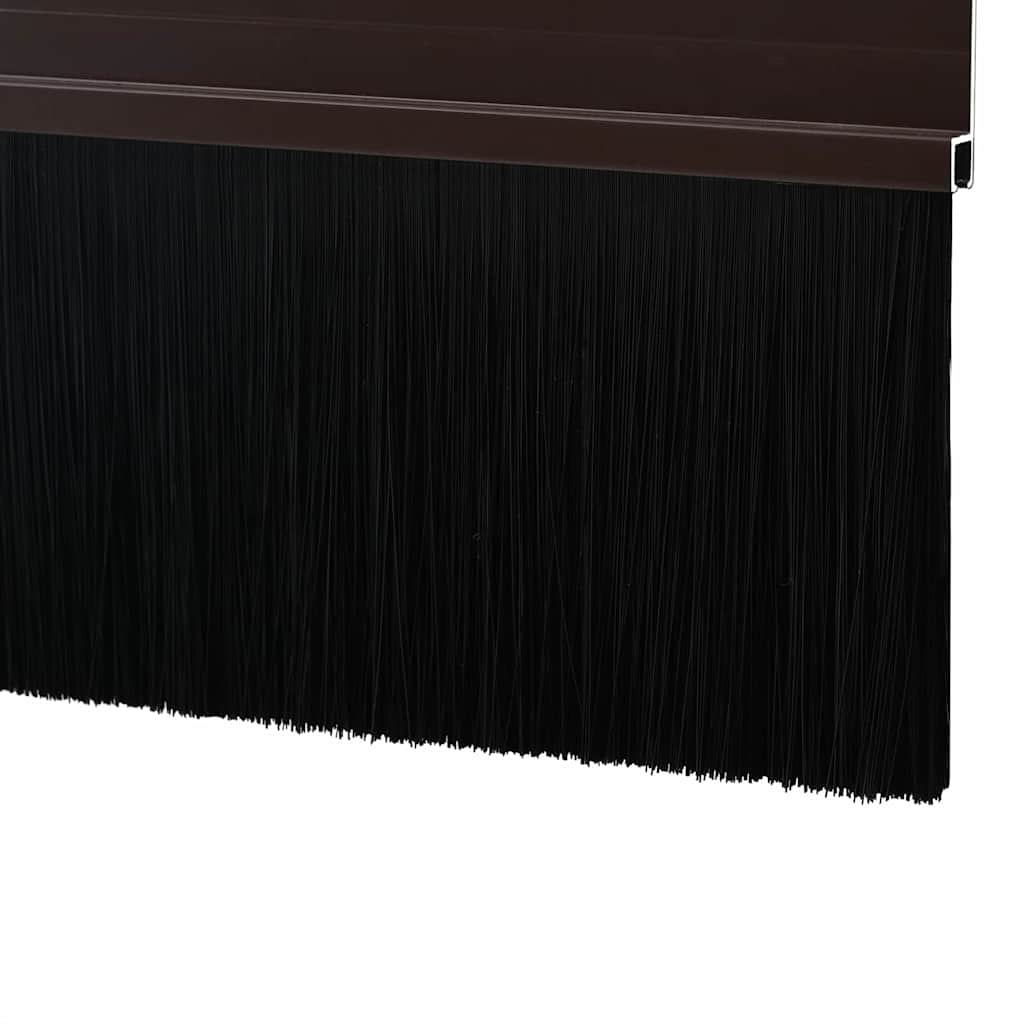 Self-adhesive Door Brush Seals 12 pcs Brown 100 cm