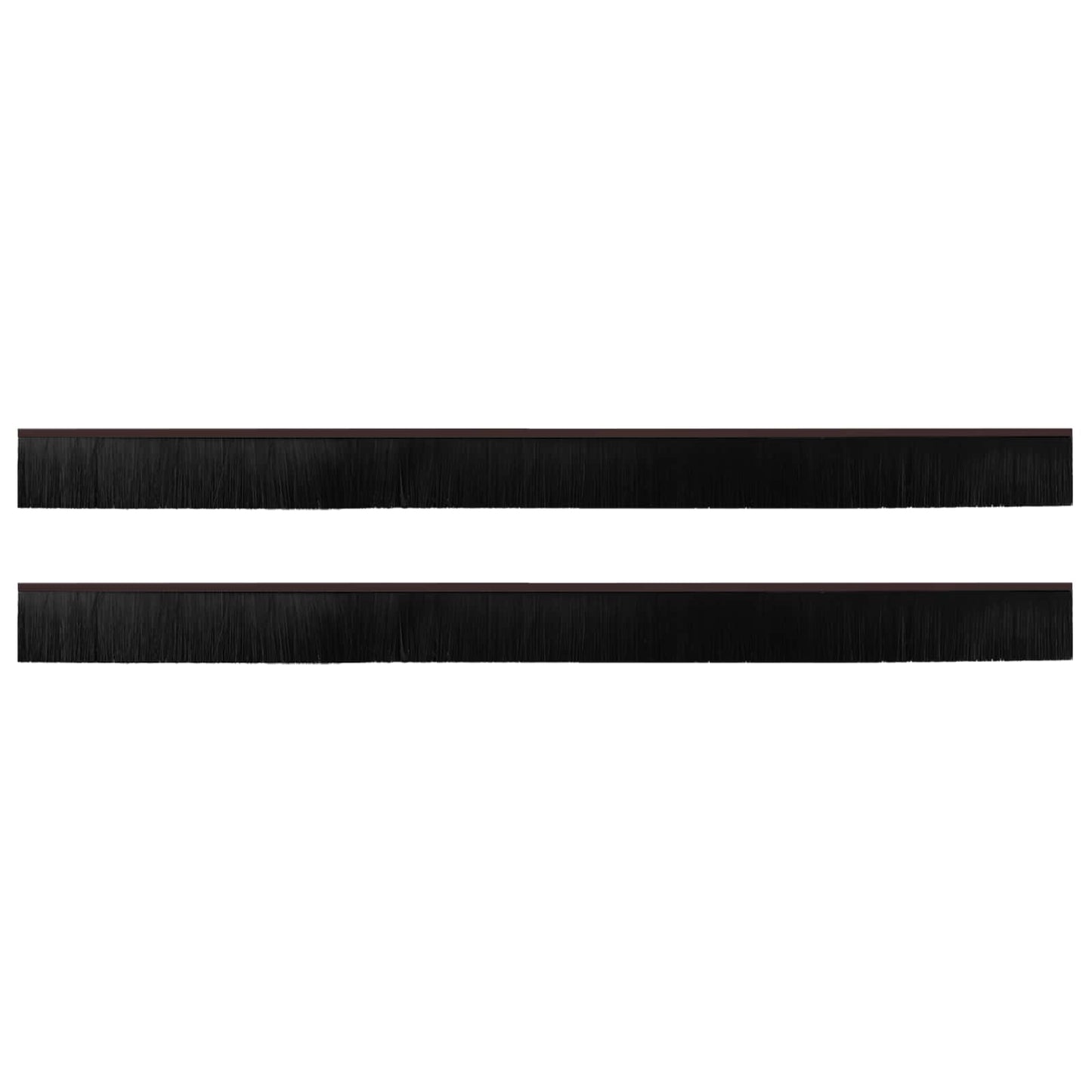 Self-adhesive Door Brush Seals 2 pcs Brown 100 cm