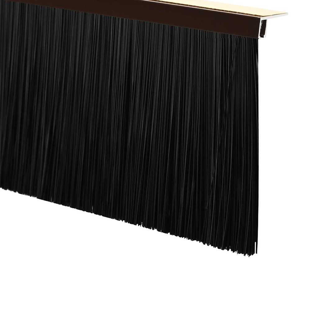 Self-adhesive Door Brush Seals 6 pcs Brown 100 cm