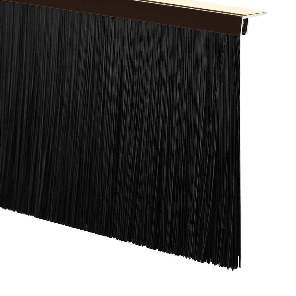 Self-adhesive Door Brush Seals 12 pcs Brown 100 cm