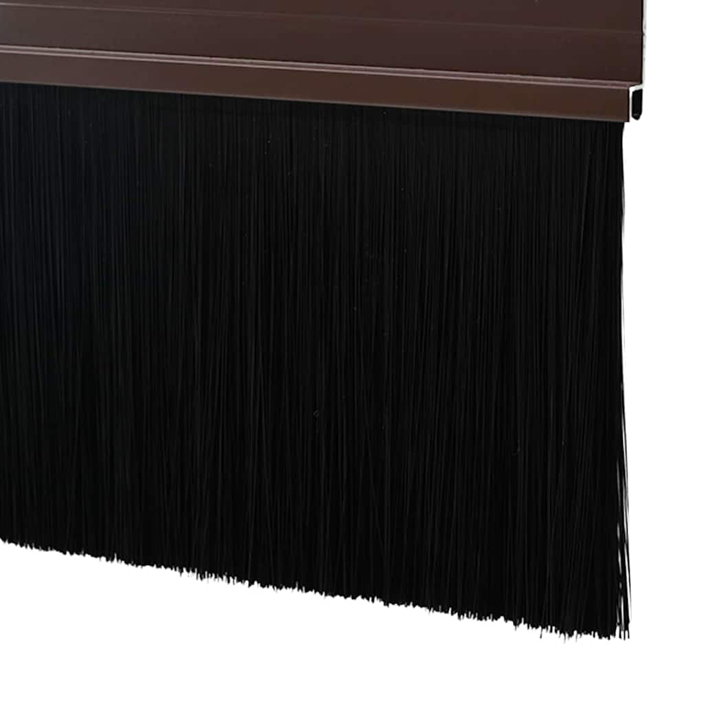 Screw-on Door Brush Seals 2 pcs Brown 100 cm Aluminium Alloy