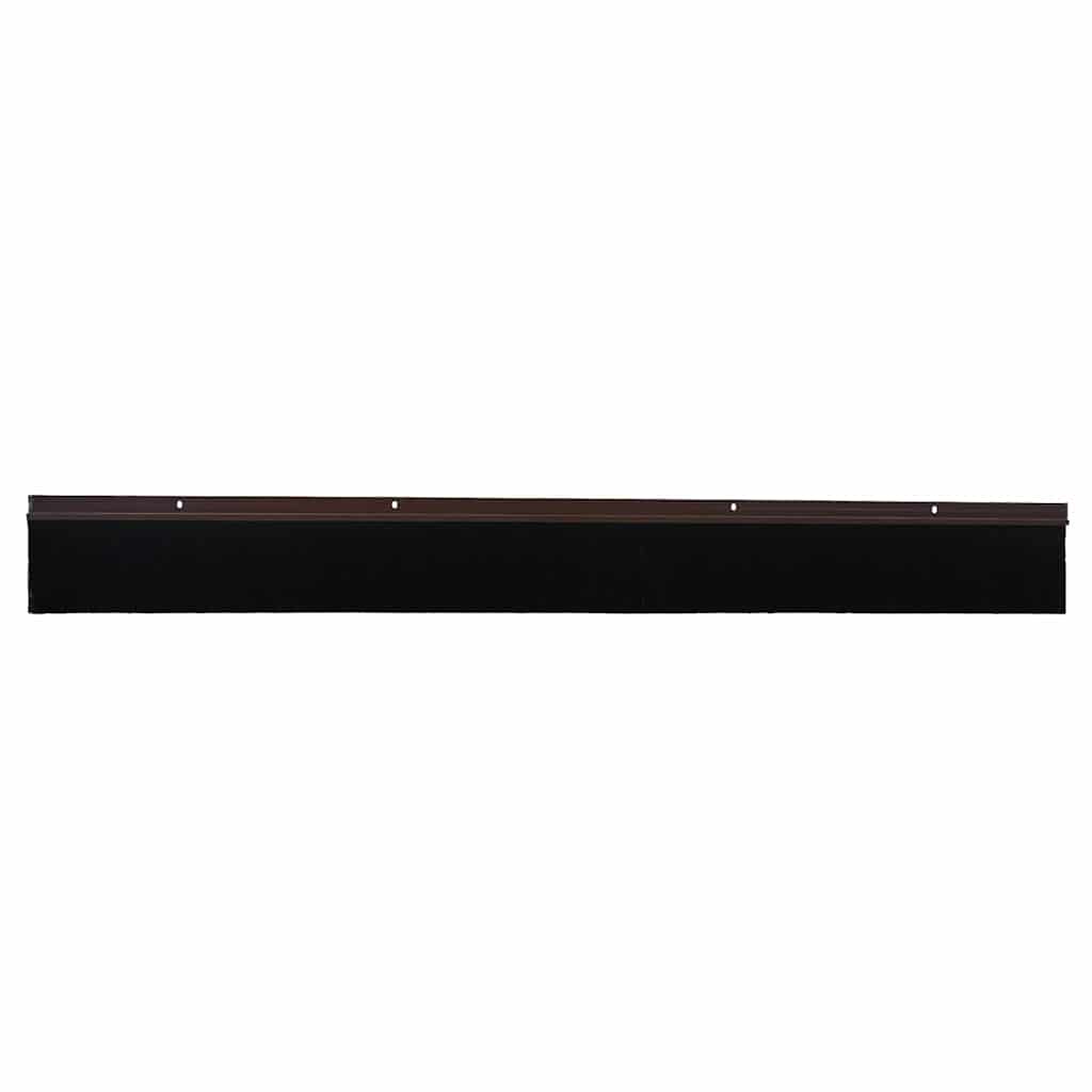 Screw-on Door Brush Seals 2 pcs Brown 100 cm Aluminium Alloy