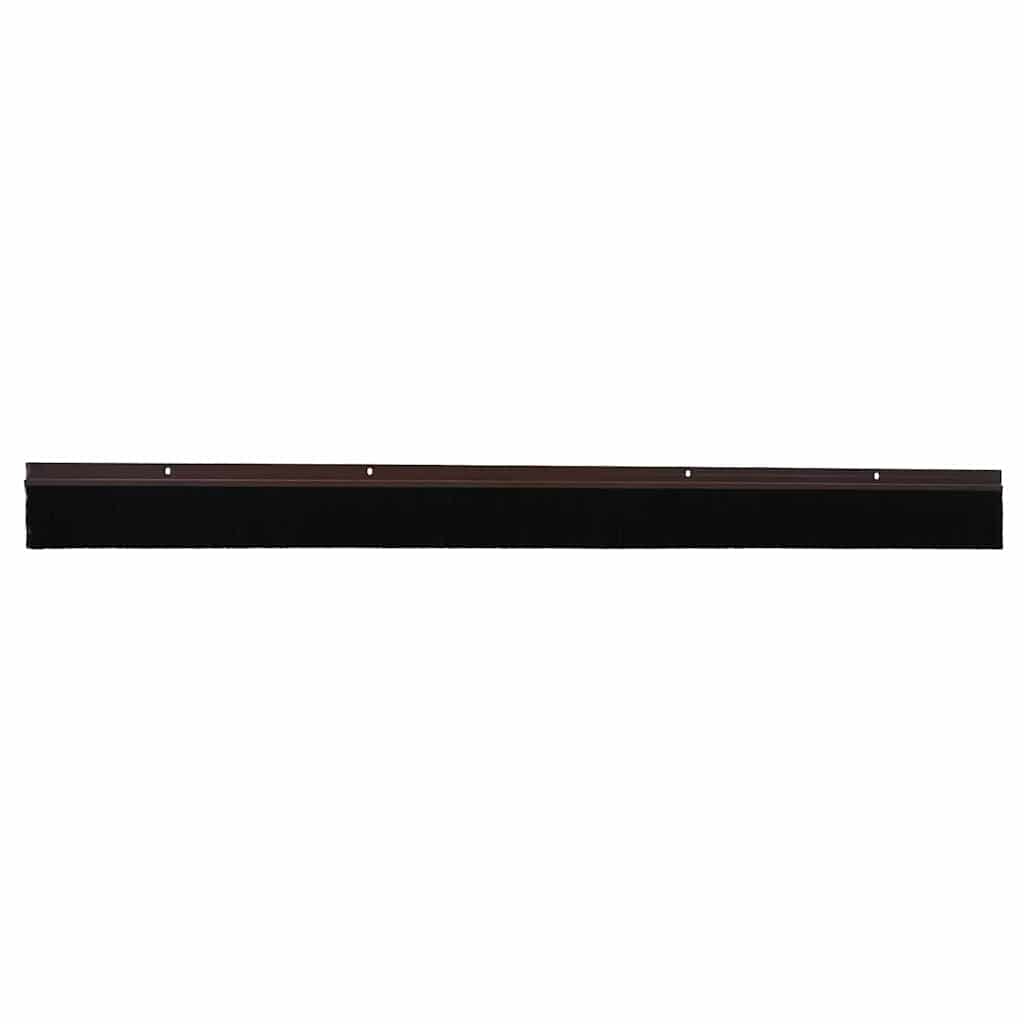 Screw-on Door Brush Seals 12 pcs Brown 100 cm Aluminium Alloy