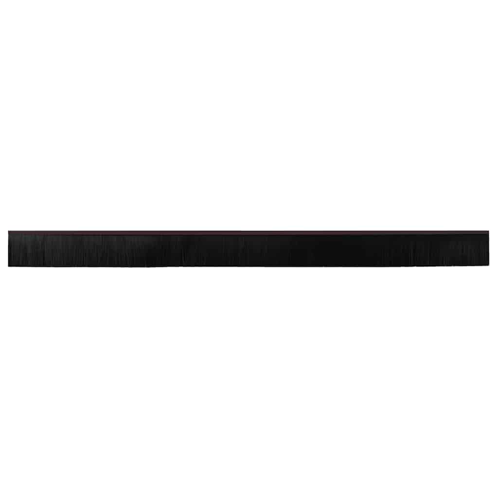 Screw-on Door Brush Seals 6 pcs Brown 100 cm Aluminium Alloy