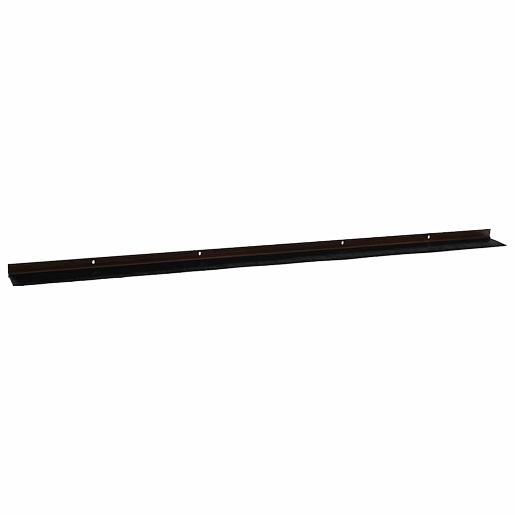 Screw-on Door Brush Seals 12 pcs Brown 100 cm Aluminium Alloy
