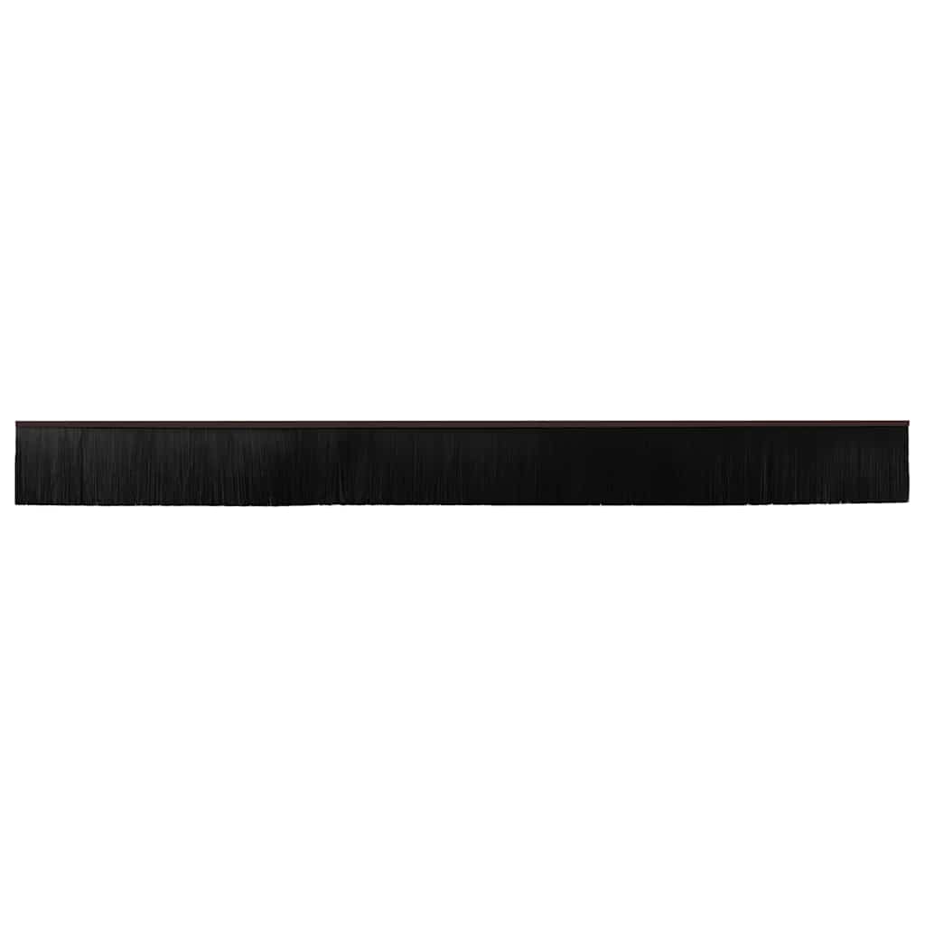 Screw-on Door Brush Seals 12 pcs Brown 100 cm Aluminium Alloy