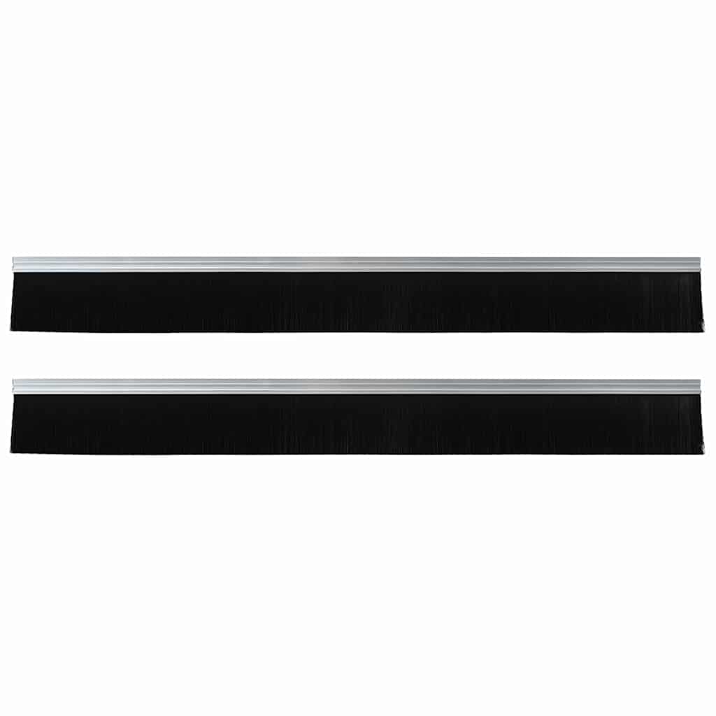 Self-adhesive Door Brush Seals 2 pcs Silver 100 cm