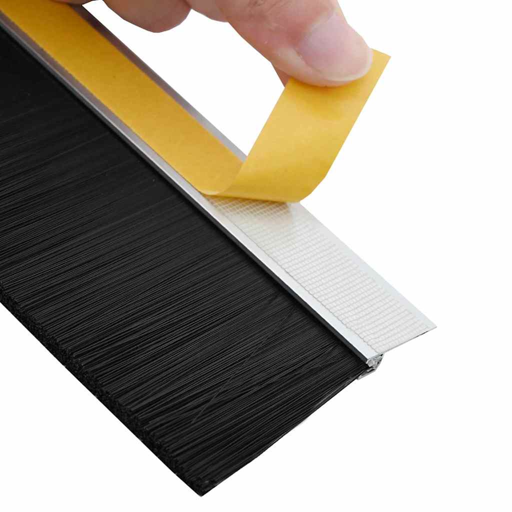 Self-adhesive Door Brush Seals 6 pcs Silver 100 cm