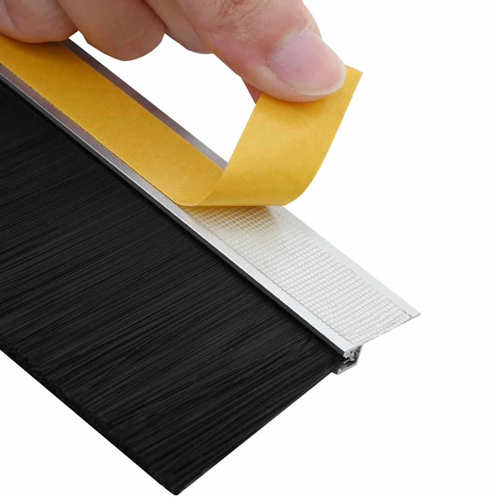 Self-adhesive Door Brush Seals 12 pcs Silver 100 cm