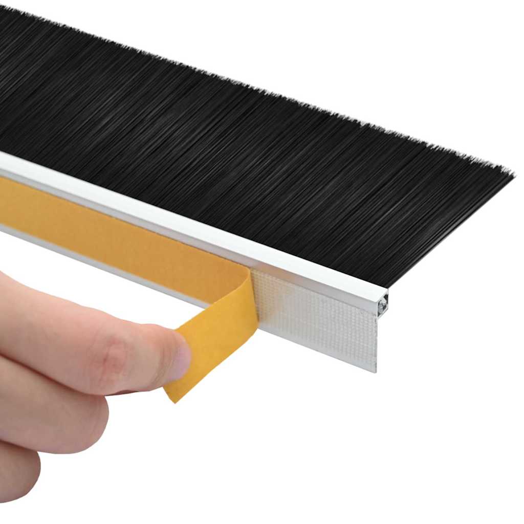 Self-adhesive Door Brush Seals 2 pcs Silver 100 cm