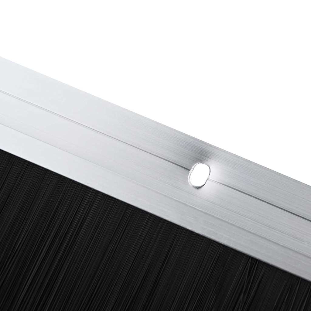 Screw-on Door Brush Seals 6 pcs Silver 100 cm Aluminium Alloy