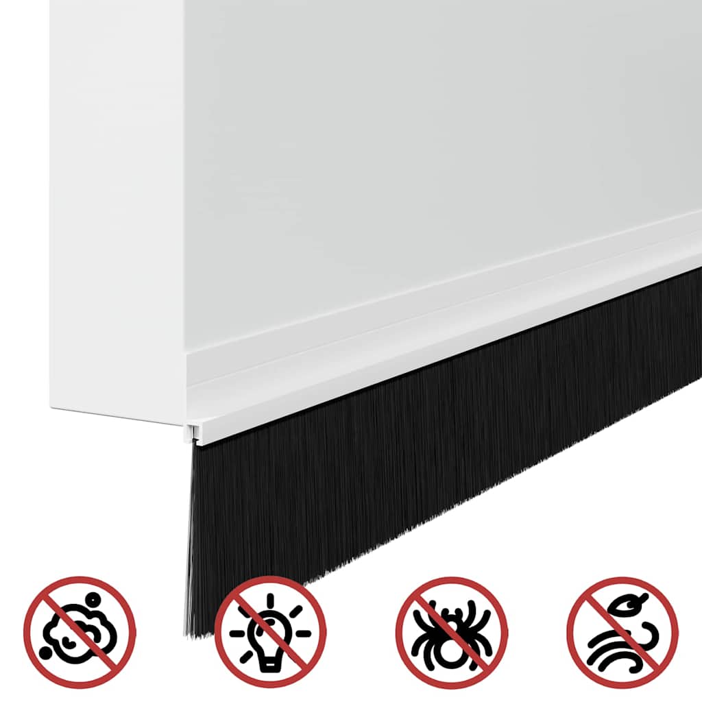 Self-adhesive Door Brush Seals 2 pcs White 100 cm