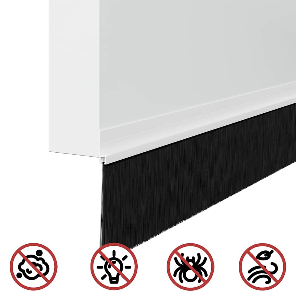 Self-adhesive Door Brush Seals 6 pcs White 100 cm