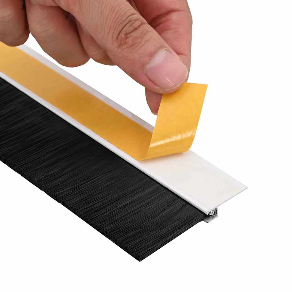 Self-adhesive Door Brush Seals 12 pcs White 100 cm