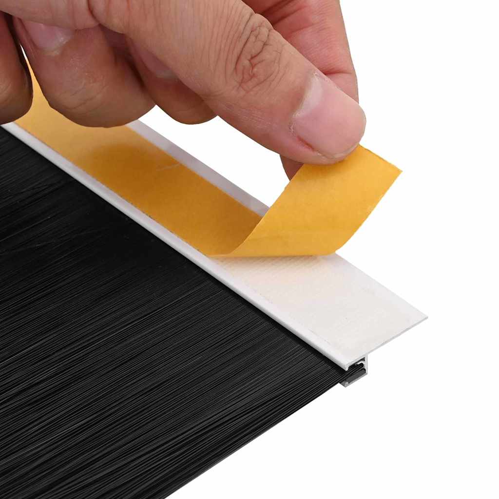 Self-adhesive Door Brush Seals 12 pcs White 100 cm