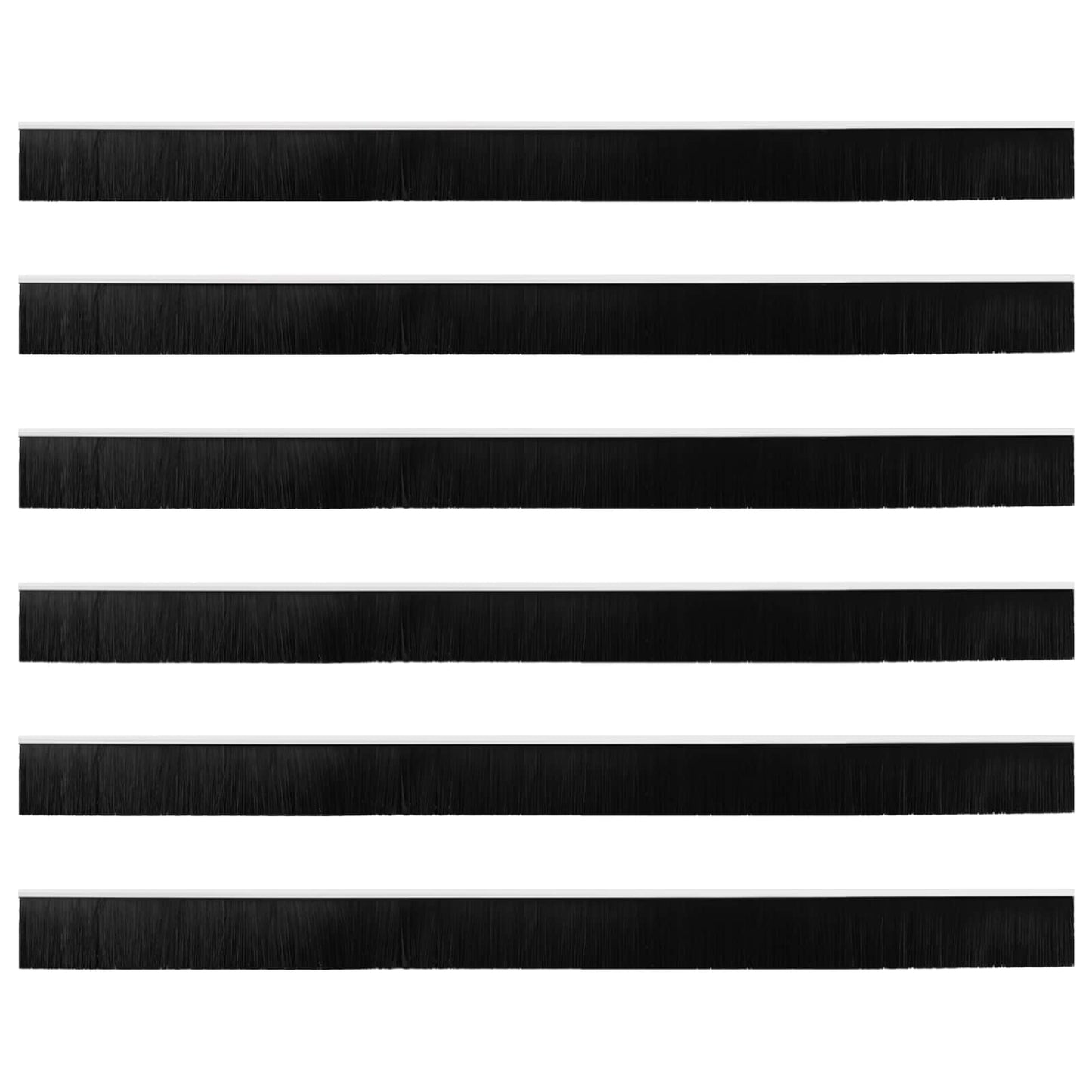 Self-adhesive Door Brush Seals 6 pcs White 100 cm