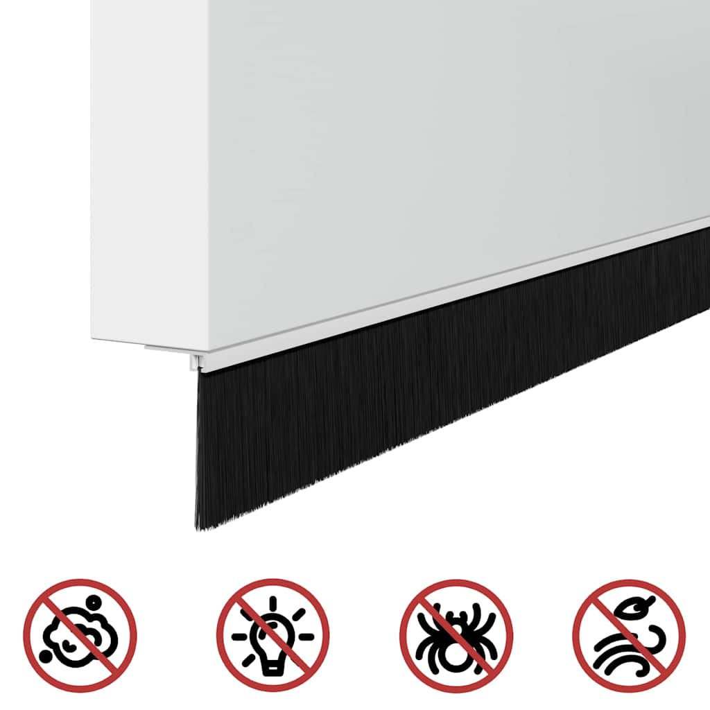 Self-adhesive Door Brush Seals 6 pcs White 100 cm