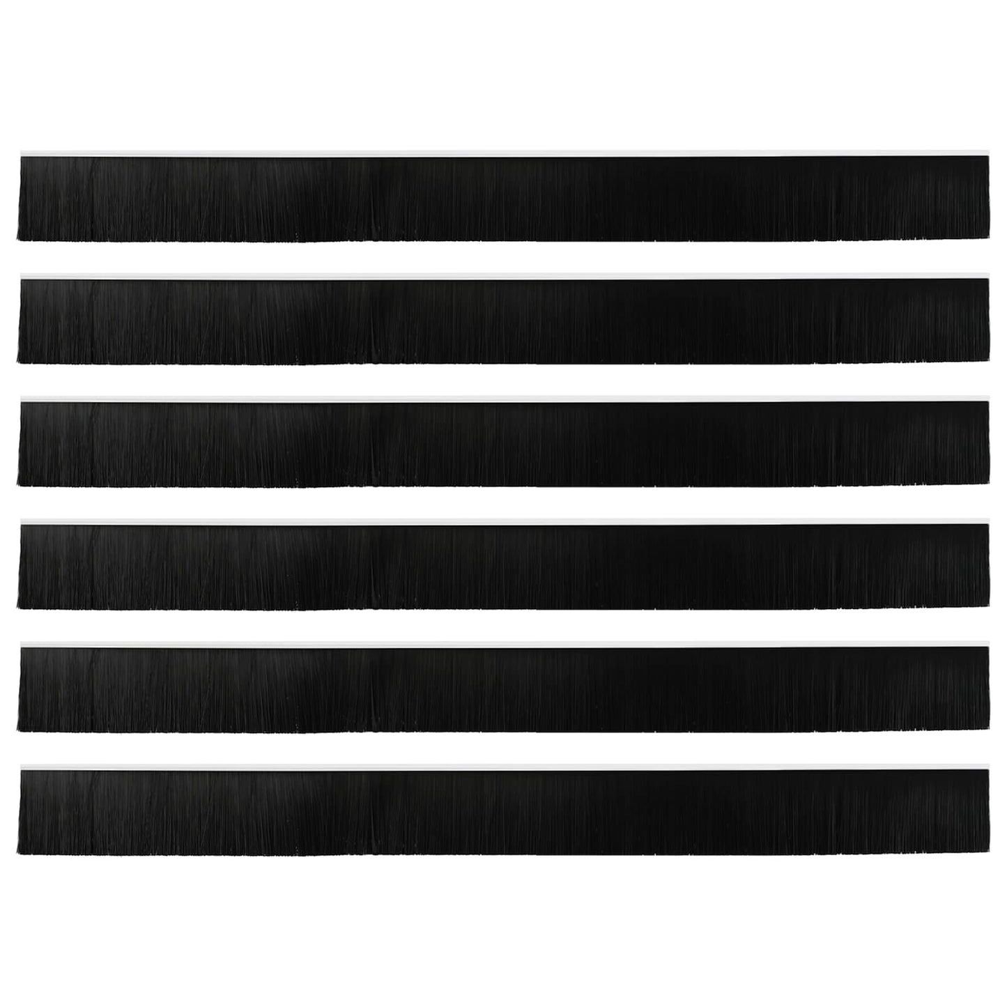 Self-adhesive Door Brush Seals 6 pcs White 100 cm